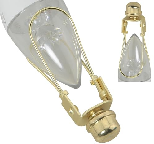 DGBRSM 2PCS Lamp Shade Light Bulb Clip Adapter Clip Metal Clip-On Lamp Shade Adapter Shade Attaching Finial Top, Gold