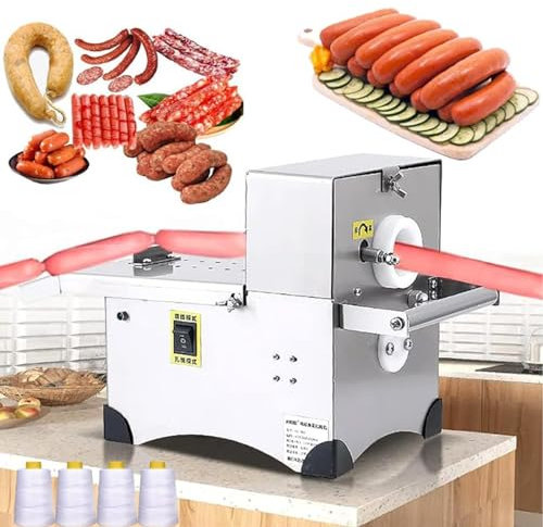 ZXSYYDS Commercial Sausage Linker Machine 10-45mm,Maker Meat Stuffer Accessories for DIY Sausage, Sausage Tying Knotting Machine with Foot Switch,Two Modes