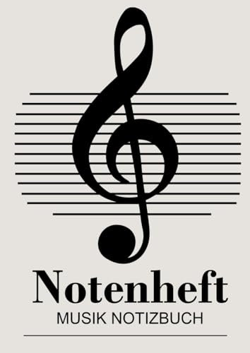 Notenheft A4 – Mit 106 Seiten 12 Notensystemen pro Seite | Für Musiker, Komponisten, Lehrer & die Schule: Leeres Notenbuch, blanko Notenblätter, großzügiger Stave Abstand, robustes mattes Cover