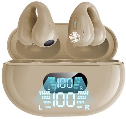 Écouteurs Bluetooth sans Fil à Clip d'oreille,résistants à l'eau, pour Le Sport et Les activités extérieures. Confort Ergonomique,iPhone et Android. Non à Conduction osseuse.