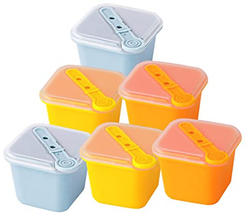 GRADENEVE 6Piezas Molde de Hielo Individual de Silicona con Tapa para Bebidas Frías y Cócteles para Refrigerador y Uso Doméstico Material de Silicona de Alimenticio