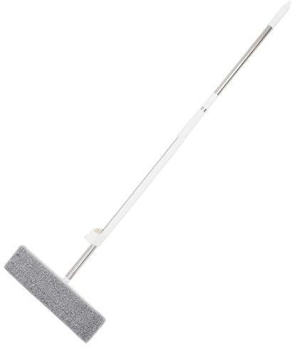 UTHCLO Fregona Plana Autoescurrible de Microfibra, 2 Almohadillas Lavables Reutilizables, Cabezal Giratorio 360°, para Pisos y Paredes del Hogar