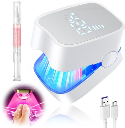 LOZLTX 2025 nagelsvamp laser 【3 blå 1 infraröd uppgradering】Laser nagelsvamp 【21 dagars snabbverkande fot】Universal nagelpiz lase testvinnare ljusterapi