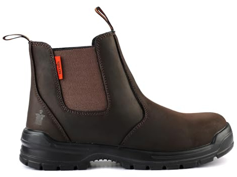 Scruffs Men's Croften Safety Dealer Boots Chelsea, Brown, 8 UK