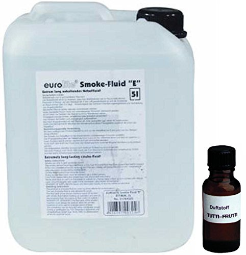5 Liter Eurolite E (Extrem) Nebelfluid + 30 ml Duftstoff Tropic-Tutti-Frutti, Smoke-Fluid, Nebel-Fluid-Flüssigkeit für Nebelmaschine