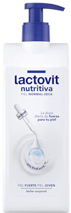 Lactovit Leche Corporal con Protein Calcium y Manteca de Karité, para Pieles Normales y Secas, Nutritiva, Delicado y Sofisticado, 400 Mililitros