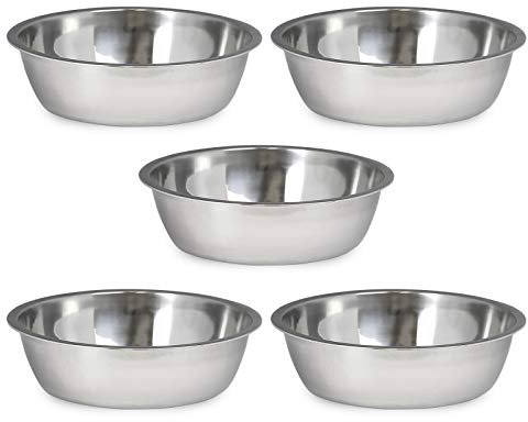 Me and My Pets Stainless Steel Food/Water Bowl - Pack of 5-14cm