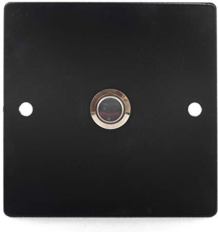 TronicXL Klingelschild Klingelplatte Alu Metall Türklingel ohne Gravur modern anthrazit Klingel Taster silber
