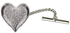 Giftsforall Krawattennadel mit Spielkarten und Herzen, FT20, 1,9 x 1,7 cm, mit Kette, aus englischem modernem Zinn