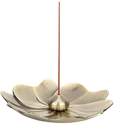 Mini Räucherstäbchenhalter aus reinem Kupfer Lotus Flower Räuchergefäß Spulenfaden Weihrauch Kreative Dekoration für Zuhause(#1)
