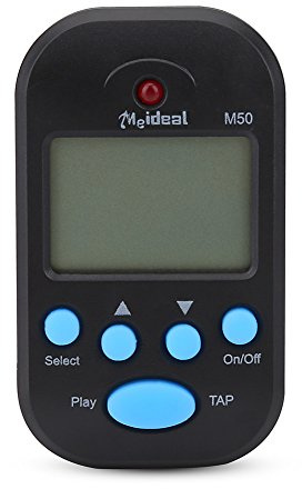 Métronome pour Mini-métronome électronique M50 Tempo Metronome Beat Tap pour Piano, Violon, Guitare, Batterie et Instruments de Musique(Noir)