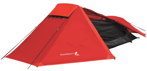 Highlander Blackthorn Tienda XL para 1 persona - Ligero e impermeable - Tienda de campaña de 4 estaciones para 1 persona - Montaje rápido y fácil - Perfil ultra bajo para senderismo, pesca, ciclismo y