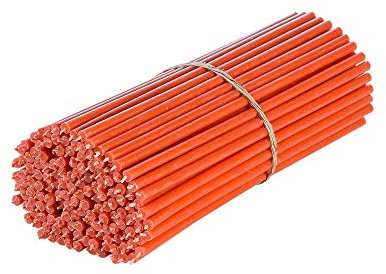 Danilovo Ritual Bienenwachs Kerzen (Rot) - Orthodoxe Kerzen für Gebet Tischdeko Hochzeit - Ungiftig, Ruß - Tropffrei, Lang, Nachhaltige Produkte, N40, Höhe: 26,5 cm, Ø 7,15 mm (25 stück)