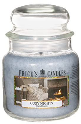 Price's Candles - Candela in Giara Media Cosy Nights - Durata Fino a 90 ore di Combustione
