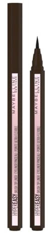 Maybelline Hyper Easy Brush Tip Liquid Eye Liner, Long Lasting, Easy To Apply, Smudge Proof Formula 810 Pitch Brown