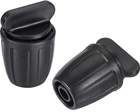 sourcing map Drip Irrigation End Cap Barbed Fitting 8mm/11mm Tubing for Garden Drip Tape Tubing Sprinkler System Black Pack of 12