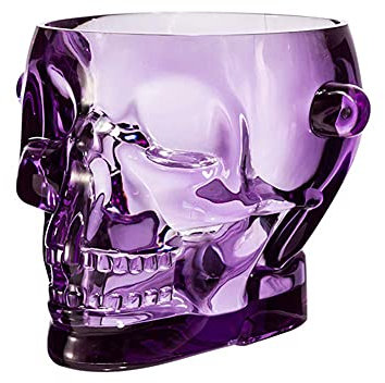 WANGFENG Ice Bucket,Ice Bucket with Lid and Ice Tongs,Skull Ice Bucket Beerbarrel Acrylic Champagne Bucket Wine Cooler Bar Party Barbecue Cocktail Wedding 190X150x150mm 1.5L Multiple Colors To Choose
