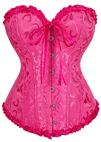 Kelvry Donna Burlesque Bustier Corsetto Corsetti da Sposa Sexy + Perizoma