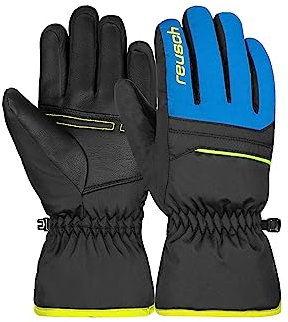 Reusch Alan Junior warme, Winddichte und atmungsaktive Skihandschuhe Winterhandschuhe Kinder Kids Jugendliche Mädchen und Jungen mit elastischem Bündchen