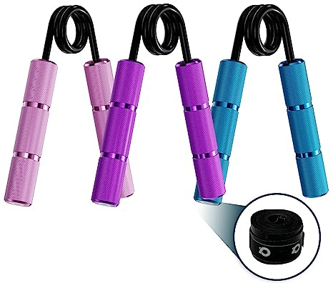 Power Gripper Metal Series - Professional Grade - Choose one of our 8 different Resistance Levels (50lbs - 400lbs) for Grip, Wrist & Arm Training (3 Piece Pack (50, 100 & 150lbs))