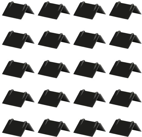 UTMACH 20 Pezzi Cinghie di Protezione per Bordi con Cricchetto 25mm Protezione Angolare per Carichi in Plastica Della Cinghia Legare Le Protezioni (Nero)