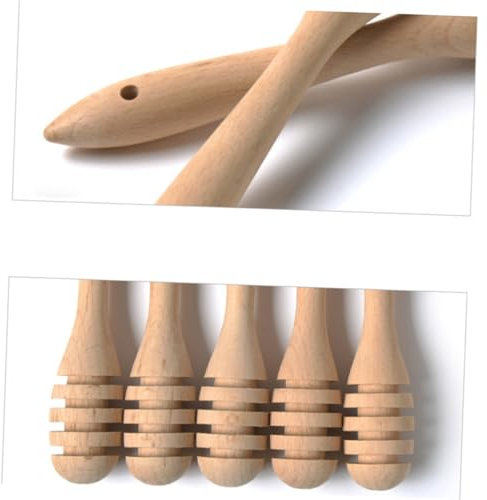 PRETYZOOM Honey Drizzle Stick Wooden Honey Dippers Natural Material for Wedding Party