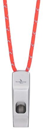 iBasingo 120dB Titanium Whistle Emergency Survival Safety Gear with Reflective Lanyard Loud for Outdoor Camping Hiking Coaches Training Sports Signaling Tool Ti9020O