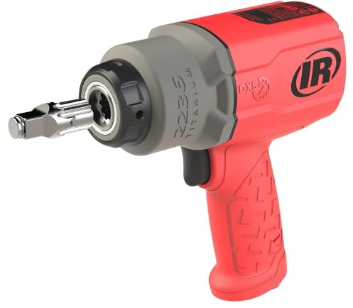 Ingersoll-Rand 2236QTIMAX-R DXS2 1/2 Air Impact Wrench, Quiet, 1500 ft-lb Torque, Titanium Hammercase, Friction Ring, Red