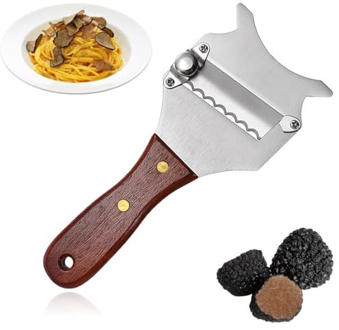 OIGWBPH Cortador de Trufas Profesional,Rallador de Trufa y Queso de Acero Inoxidable con Cuchilla Ajustable,Afeitadora de Chocolate para Cocina y Restaurante,Ideal para Queso,Rayadores para Cocina