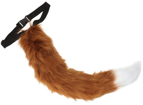 TOGEVAL Fuchsschwanz-Kostüm für Karneval Cosplay Tierschwanz Plüsch Kunsttierschwanz für Party Auftritt Foto-Requisite süßer Tierschwanz