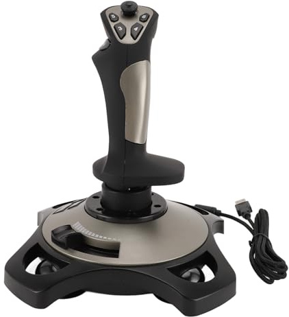 VBESTLIFE PC-Flug-Joystick, Flugsteuerungssystem mit Vibrationsfunktion und Drosselklappensteuerung, USB-verkabelter Flight-Stick für PC für 7 8 10 11