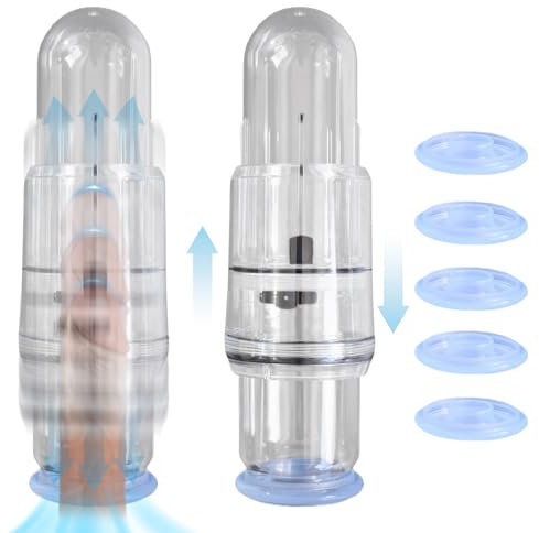 NAIXBTY Penisvergrößerungs Vakuumpumpe Männer Penis Pumpen mit 5 Silikonringe Manuelle Saug-Vakuum-Penispumpe Erektion Potenzsteigerung Penisverlängerung Impotenzhilfe Erotik Sexspielzeug für Männer