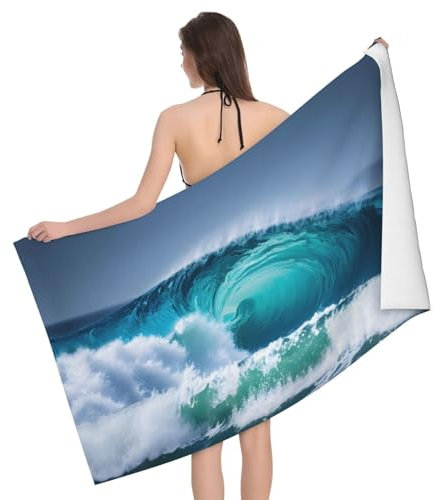 Herren Damen Strandtuch Oceanswelle Handtücher Erwachsene Microfaser Handtücher Kinder Kinder Badetuch Für Urlaub Pool Reise