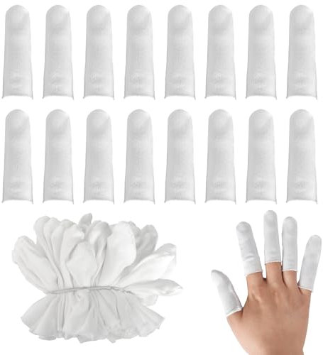 100 Piezas Dedo Cunas Protectores de Dedos de Algodón Manga Protectora para Dedos Dedo Cunas Vendaje Dedo Protección para Eczema de Manos Artritis Dedos Agrietados y Lesiones