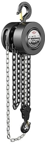 treuil Palan à chaîne manuel de bloc de poulie à chaîne grue de main de 1/2/3/5/7/10 tonnes pour soulever 3/6/9/12 M Palan Électrique(12m,1 Ton)