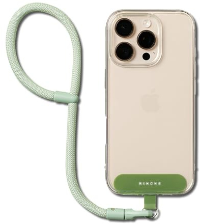Ringke Holder Link Flow Hand Strap [P-Type] mit TPU Tether Tab in Farbe, Verstellbarem Tangle-Free Seil-Handgelenkriemen mit Telefon-Tag für Universelle Handyhülle usw.