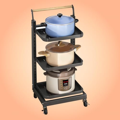 Saucepan Lid Holder and Pan nizer for Kitchen Storage Stand White Black (3 * 3 Boards)