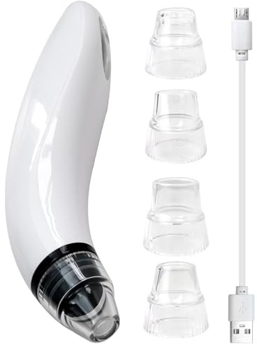 XSPANDER Blackhead Remover Vacuum for Nose & Face - Electric Pore Cleaner with 3 Suction Intensities, 3 Heads, Lightweight & Travel-Friendly for Men & Women