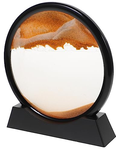 TOBBOMEY Sablier Décoratif Sable Mouvant Art Visuel Élégant pour Bureau Et Maison pour Décoration Unique Couleur Naturelle