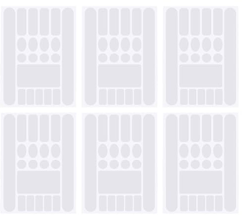 QUIIEOSKIA 6 pellicole protettive per bicicletta, trasparente, in PVC, per bicicletta, mountain bike, danni alla vernice, telaio della bicicletta, 6 pezzi