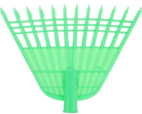 DIYEAH Râteau De Jardin en Plastique Robuste, Grand Modèle Vert, Râteau à Feuilles Multifonction pour Pelouse Et Nettoyage Extérieur, Outil Léger pour Entretien Jardin,