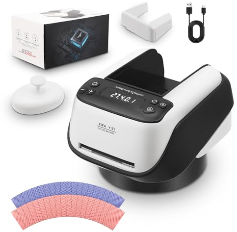Trsaow Automatic Dealer Machine for 2-8 Players, 360-Degree Rotation for 1–4 Decks, with Card Extender, Card Presser, 2 Deck Poker Cards, Multi-Game Modes for Poker UNO, Hold'em
