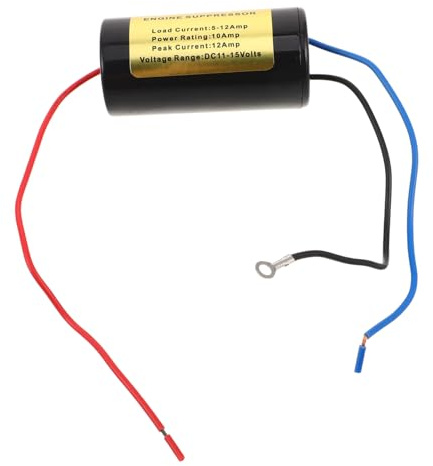 DOITOOL Filtro Antirumore di Potenza 10 Amp per Auto, Soppressore di Rumore Elettrico per Alimentazione, Isolatore Acustico Alternatore, Accessorio Auto Compatibile, per Impianti Audio