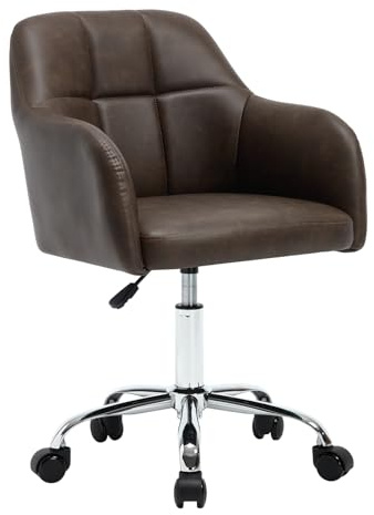 Relbiety Schreibtischstuhl Homeoffice Stuhl Höhenverstellbar,Braun