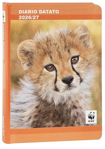 WWF - Diario Scuola 2026-2027 Ufficiale WWF, Diario Scolastico per Bambini e Ragazzi, Copertina Rigida e 352 Pagine con Contenuti a Tema Natura, Ideale per la Scuola Elementare o Media, 13 x 17,8H cm