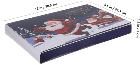 Mikikit Scatola Calendario Dell'avvento Vuota per Natale Riutilizzabile in Carta e Plastica Design Creativo e Salvaspazio per Feste Natalizie e Regali