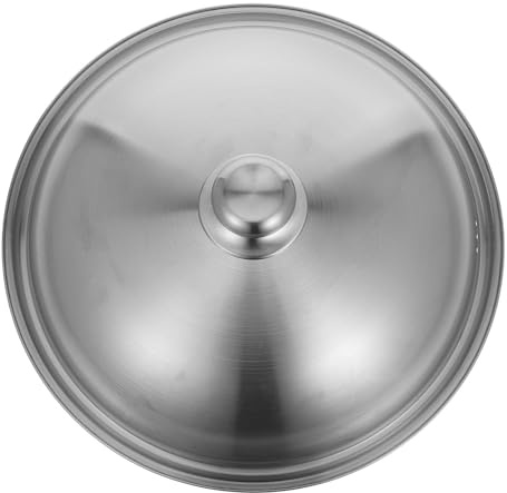 Edelstahl Topfdeckel Rund 1 Stück für Töpfe und Pfannen Silber | Praktisch und Zuverlässig, Rundes Format, Vielseitig Einsetzbar, Schützt Beim Kochen, Einfache Handhabung