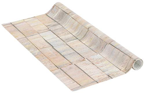 Venilia Pellicola adesiva, Parete di assi di legno marrone, 67,5cm x 1,5m, Spessore 95μ, Pellicola autoadesiva per mobili o cucina, carta da parati, PVC senza ftalati, Prodotto in UE