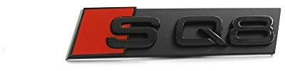 Audi 4M8071805 Logo SQ8 Clip Negro/Rojo Tuning Exclusivo Parrilla de radiador Black Edition Emblema