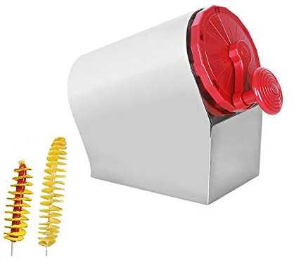 HSJCZMD Affettatrice piralizer per Patate, Macchina da affettatrice in Acciaio Inox, Macchina per Chip di Patate per Negozi di Bevande, 3 Tipi di Lame di Taglio della Patata